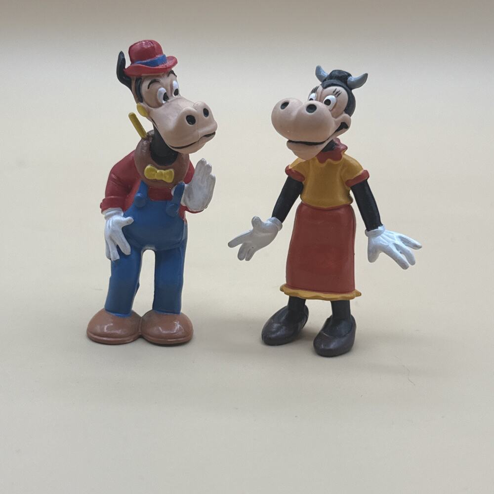 1980's Comics Spain Disney Clarabelle Cow Horace Horse PVC Figure Figurine Euro